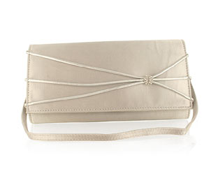 Foldover Bag With Diamante Trim