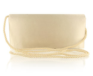 Satin Clutch Bag With Twist Handle Detail