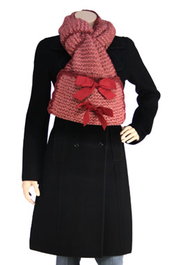 Red Hand Warmer Scarf by Domakaya