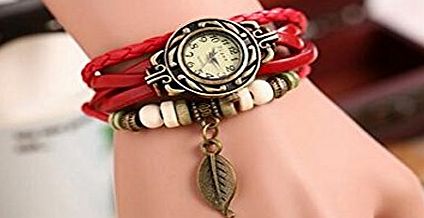 Domire Fashion Accessories Trial Order New Quartz Fashion Weave Wrap Around Leather Bracelet Lady Woman Butterfly Wrist Watch