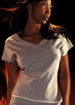 Spa Wear ruffle neck cotton Lycra t-shirt