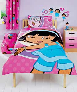 Dora Hearts Single Duvet Set