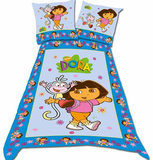 Dora The Explorer Flowers Single Duvet Cover and