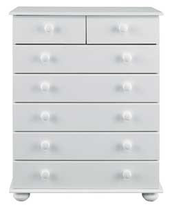 Dorchester 5   2 Drawer Chest - White