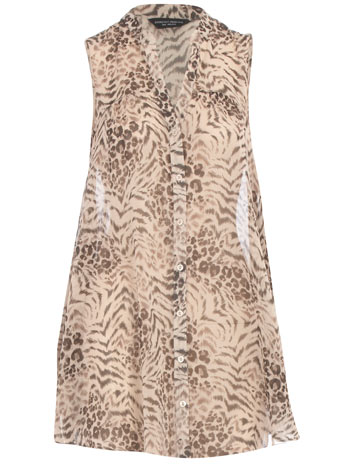 Dorothy Perkins Animal drape side blouse