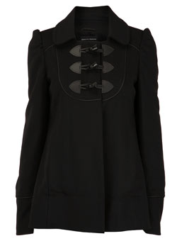 Bib front duffle coat