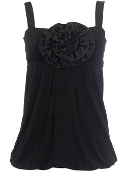 Dorothy Perkins Black big rose vest