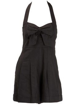 Dorothy Perkins Black bow playsuit