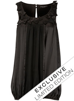 Dorothy Perkins Black bow trim top