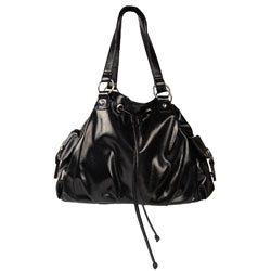 Black buckle duffle bag