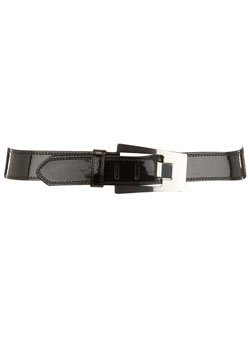 Dorothy Perkins Black buckle patent belt