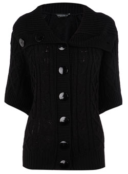 Dorothy Perkins Black cable cardigan