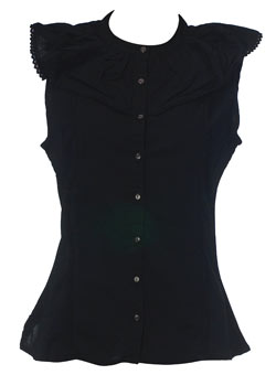 Dorothy Perkins Black clown collar shirt