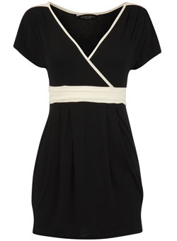 Black contrast tunic