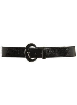 Dorothy Perkins Black crack patent belt