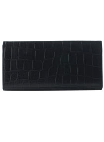 Black crocodile effect clutch