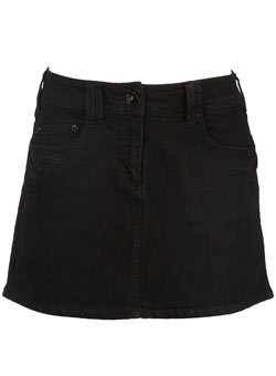 Dorothy Perkins Black embroidered mini skirt