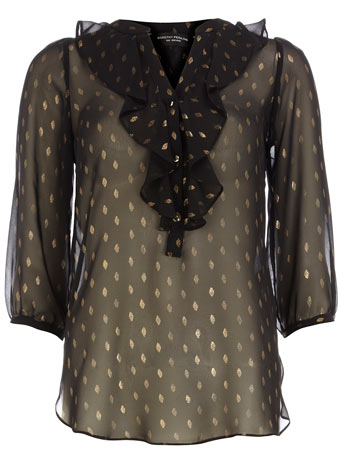 Dorothy Perkins Black foil diamond blouse DP05324901