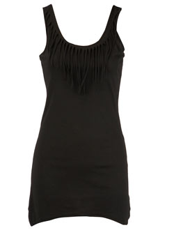 Dorothy Perkins Black fringed vest