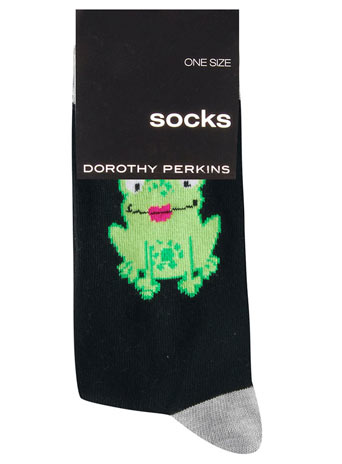 Black frog princess socks