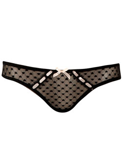 Black heart mesh knickers