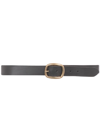 Black leather jeans belt