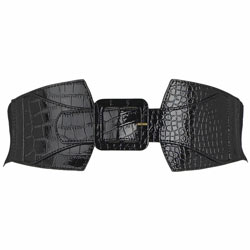 Dorothy Perkins Black overlay croc belt