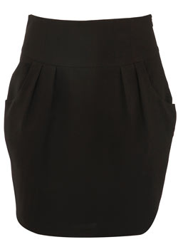 Dorothy Perkins Black pocket tulip skirt