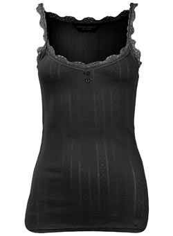 Dorothy Perkins Black pointelle vest