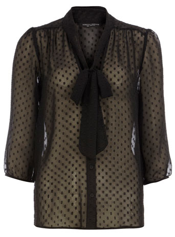 Dorothy Perkins Black polka dot blouse DP05328401