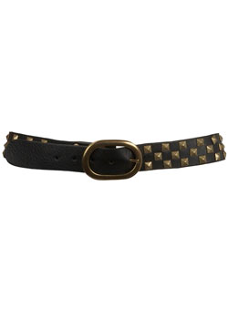 Black pyramid stud jean belt