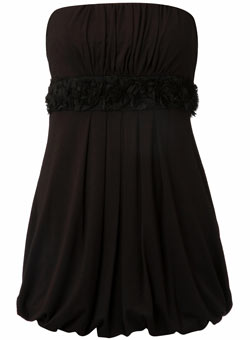 Black rose trim boob tube