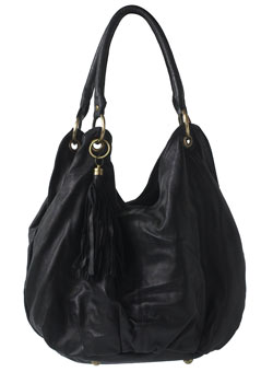 Dorothy Perkins Black slouch leather shopper