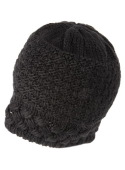 Black slouchy bowl beanie