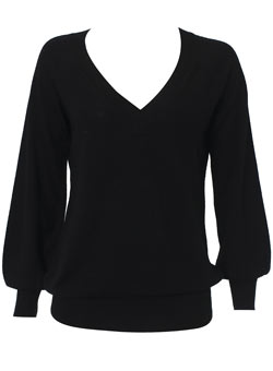 Dorothy Perkins Black slouchy v-neck jumper