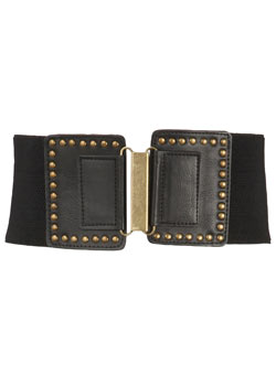 Dorothy Perkins Black square stud belt