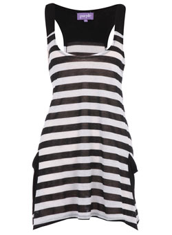 Dorothy Perkins Black stripy waterfall top