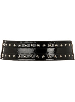 Dorothy Perkins Black stud patent belt