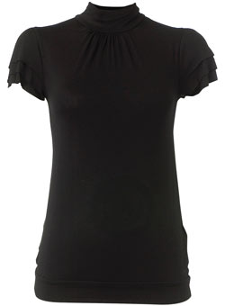 Dorothy Perkins Black triple sleeve polo