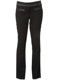 Black tuxedo slim trousers