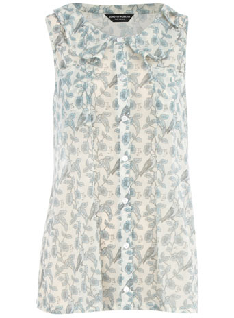 Dorothy Perkins Blue bird print blouse