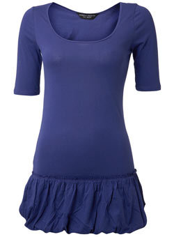 Dorothy Perkins Blue bubble hem top