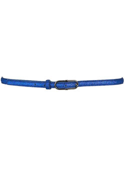 Blue glitter skinny jean belt