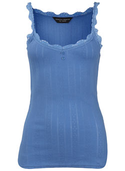 Dorothy Perkins Blue pointelle vest