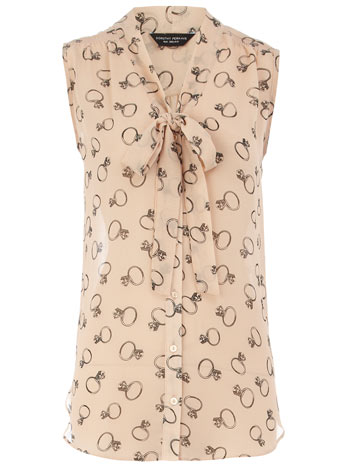 Dorothy Perkins Blush ring print blouse DP05308301