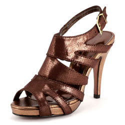 Bronze platform shoes