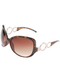 Dorothy Perkins Brown 2 circle aviators