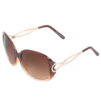 Brown twist arm sunglasses