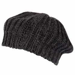 Dorothy Perkins Charcoal chunky ribbed beret