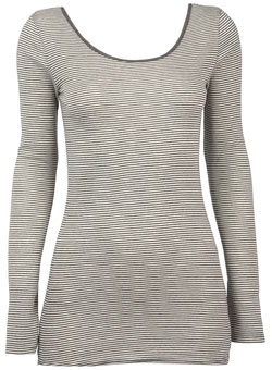 Dorothy Perkins Charcoal/cream stripe top